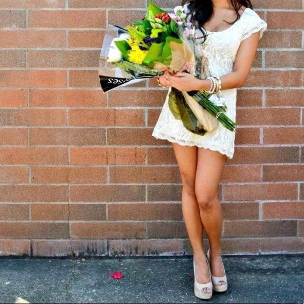 Nordstrom BP. Cream floral dress